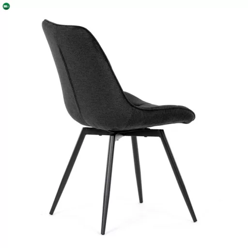 Étkezőszék fekete, szövet anyag HC-T1130 BK2