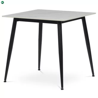   Étkezőasztal 80×80 cm, Kerámia Márvány Lappal. HT-398M WT
