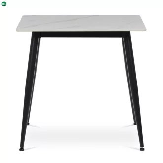   Étkezőasztal 80×80 cm, Kerámia Márvány Lappal. HT-398M WT