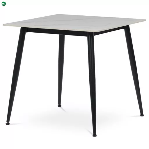Étkezőasztal 80×80 cm, Kerámia Márvány Lappal. HT-398M WT