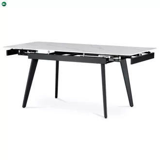   Bővíthető Étkezőasztal 120–180×80 cm, Kerámia Márvány Lappal. HT-405M WT