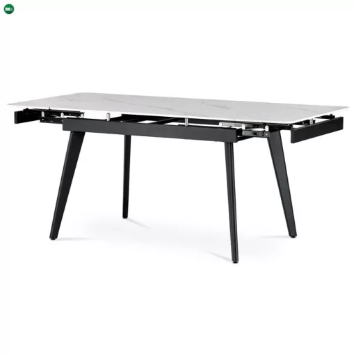 Bővíthető Étkezőasztal 120–180×80 cm, Kerámia Márvány Lappal. HT-405M WT