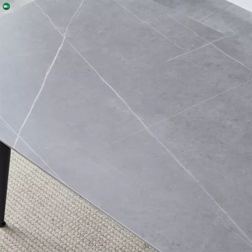 Étkezőasztal 160x90cm, kerámia, márvány, HT-406M GREY