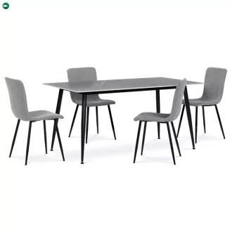 Étkezőasztal 160x90cm, kerámia, márvány, HT-406M GREY