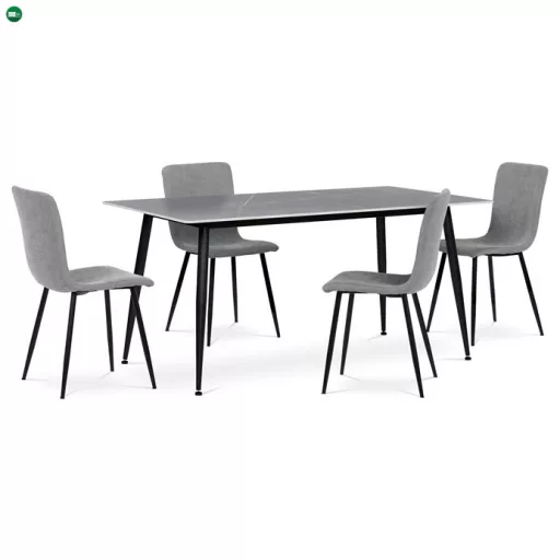 Étkezőasztal 160x90cm, kerámia, márvány, HT-406M GREY