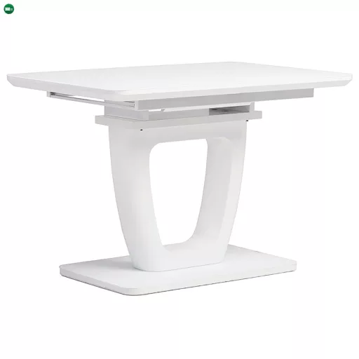Bővíthető étkezőasztal 110-150x75 cm, MDF, fehér, HT-430 WT