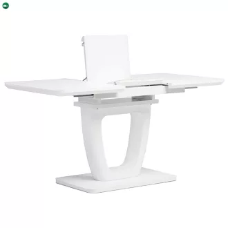   Bővíthető étkezőasztal 110-150x75 cm, MDF, fehér, HT-430 WT