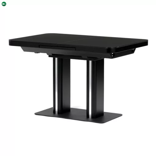 Bővíthető Étkezőasztal 120–160×80 cm, MDF, Fekete. HT-D1926 BK