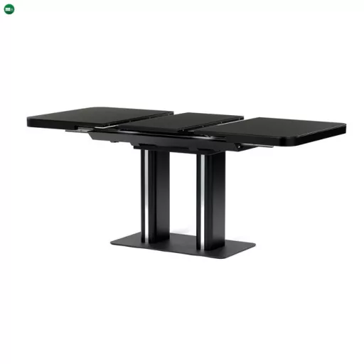 Bővíthető Étkezőasztal 120–160×80 cm, MDF, Fekete. HT-D1926 BK