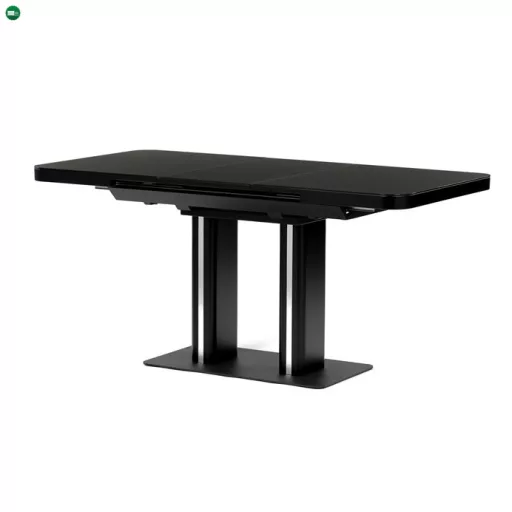 Bővíthető Étkezőasztal 120–160×80 cm, MDF, Fekete. HT-D1926 BK