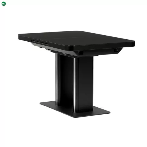 Bővíthető Étkezőasztal 120–160×80 cm, MDF, Fekete. HT-D1926 BK
