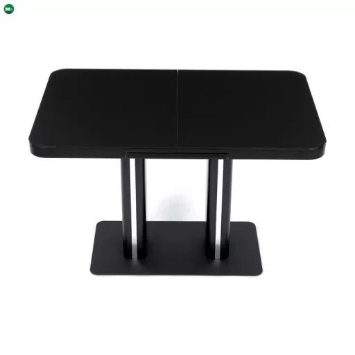 Bővíthető Étkezőasztal 120–160×80 cm, MDF, Fekete. HT-D1926 BK