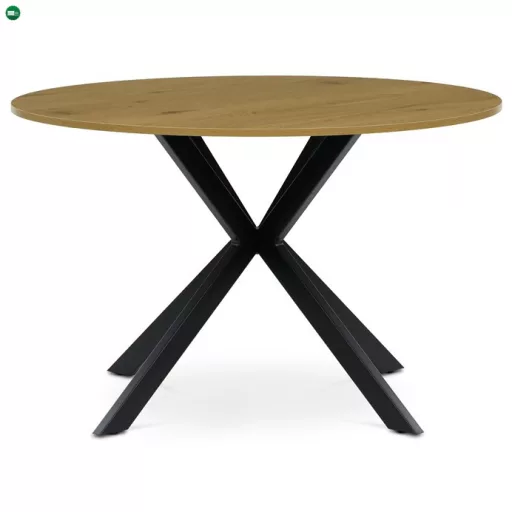 Kerek Étkezőasztal 120×120 cm, MDF, Vad Tölgy. HT-F4120 OAK
