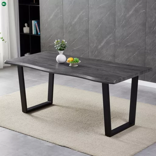Étkezőasztal 180×90 cm, MDF, Szürke Tölgy. HT-F4218 GREY