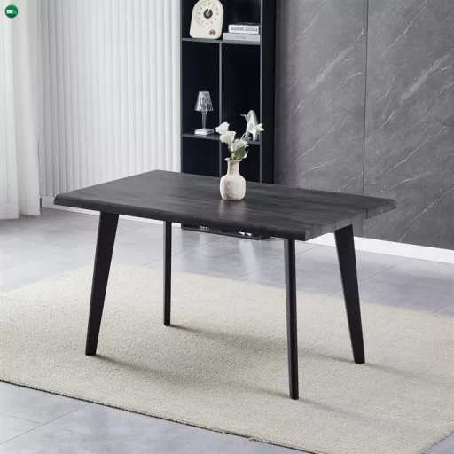 Étkezőasztal 130×80 cm, MDF, Szürke Tölgy. HT-F4413 GREY