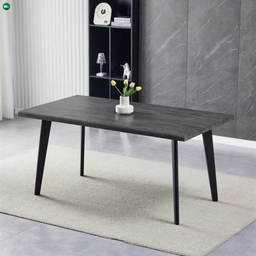 Étkezőasztal 160×90 cm, MDF, Szürke Tölgy. HT-F4416 GREY