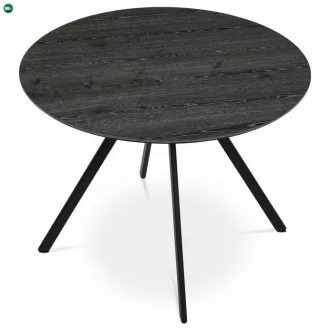   Kerek étkezőasztal 100x100cm, laminált, szürke tölgy, HT-R5010 GREY