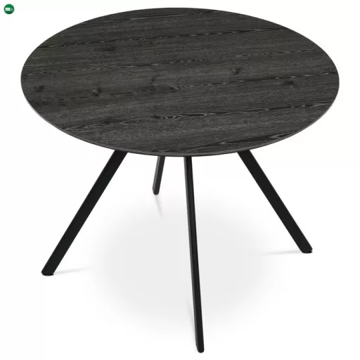 Kerek étkezőasztal 100x100cm, laminált, szürke tölgy, HT-R5010 GREY
