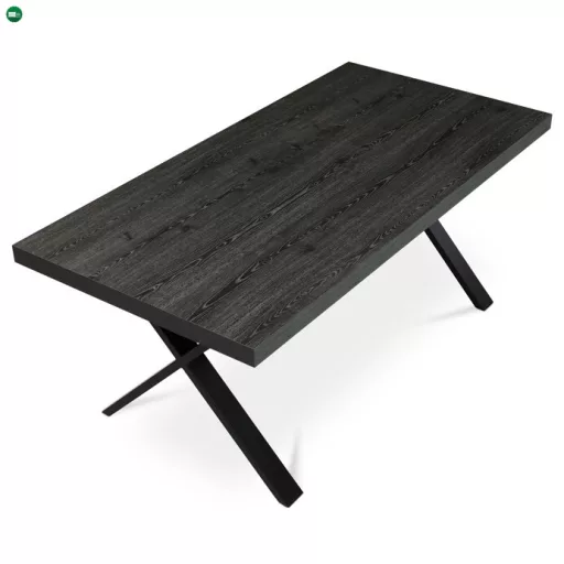 Étkezőasztal 180x90cm, laminált, szürke tölgy, HT-R5316 GREY