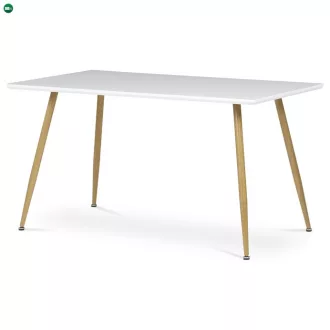 Étkezőasztal 140×80 cm, MDF, Fehér. HT-W1214 WT
