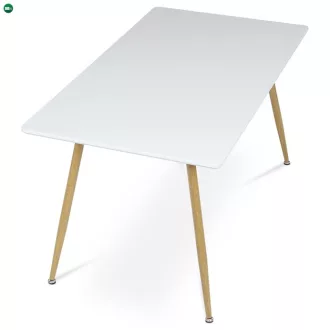 Étkezőasztal 140×80 cm, MDF, Fehér. HT-W1214 WT