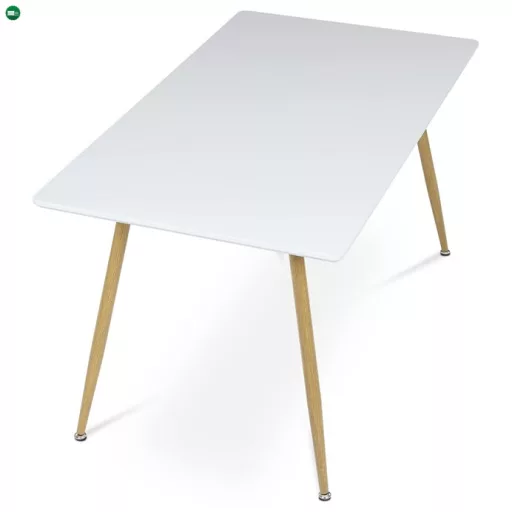 Étkezőasztal 140×80 cm, MDF, Fehér. HT-W1214 WT