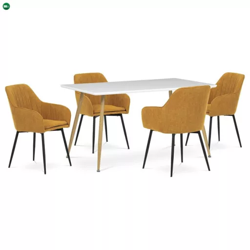 Étkezőasztal 140×80 cm, MDF, Fehér. HT-W1214 WT