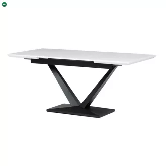   Bővíthető Étkezőasztal 140–180×85 cm, MDF, Fehér. HT-W1630 WT