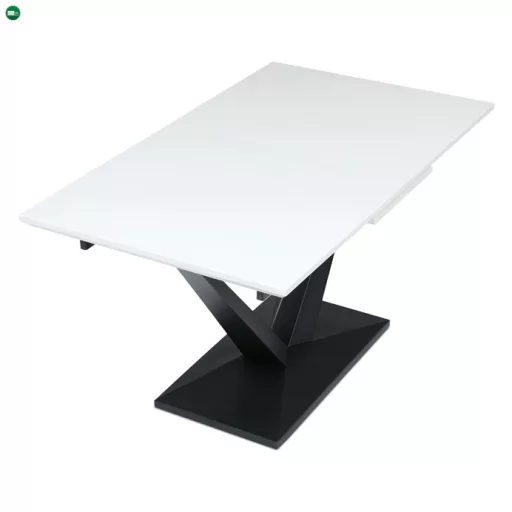 Bővíthető Étkezőasztal 140–180×85 cm, MDF, Fehér. HT-W1630 WT