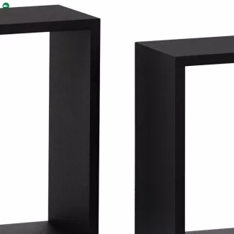Fali polc fekete színben, mdf P-008 BK