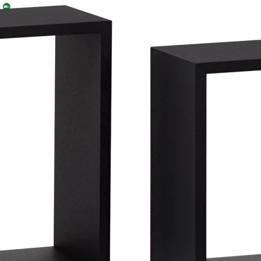 Fali polc fekete színben, mdf P-008 BK