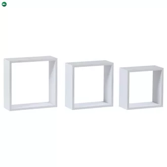 Fali polc fehér színben, mdf, P-008 WT2