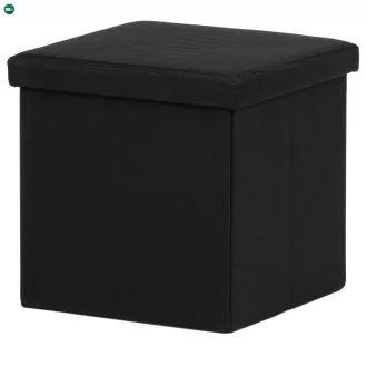 Fekete Szövet Tárolós Puff. TAB-461 BK2