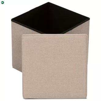 Tárolós Puff, Bézs Szövet. TAB-461 CRM2