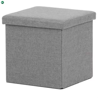 Tárolós Puff, Szürke Szövet. TAB-461 GREY2