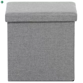 Tárolós Puff, Szürke Szövet. TAB-461 GREY2