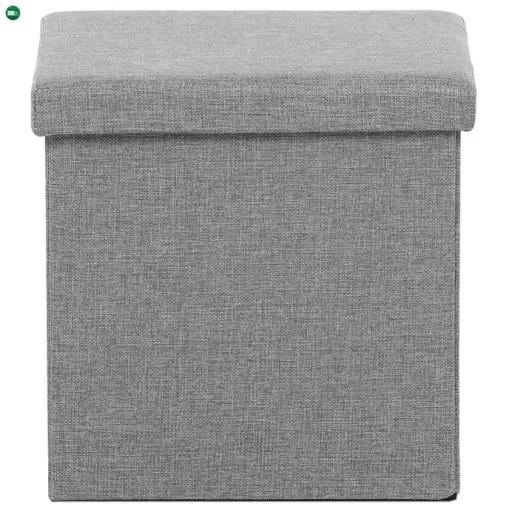 Tárolós Puff, Szürke Szövet. TAB-461 GREY2