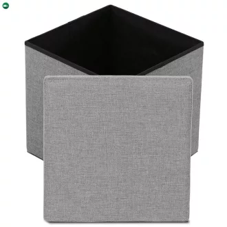 Tárolós Puff, Szürke Szövet. TAB-461 GREY2