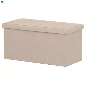 Tárolós Puff, Bézs Szövet. TAB-462 CRM2