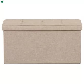 Tárolós Puff, Bézs Szövet. TAB-462 CRM2