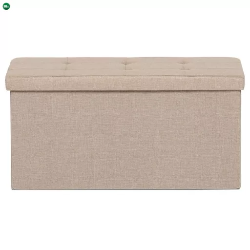 Tárolós Puff, Bézs Szövet. TAB-462 CRM2