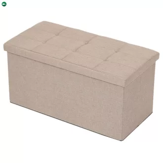 Tárolós Puff, Bézs Szövet. TAB-462 CRM2