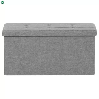 Tárolós Puff, Szürke Durva Szövet. TAB-462 GREY2