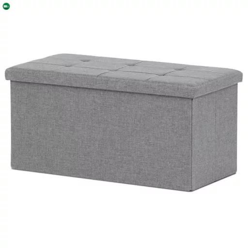 Tárolós Puff, Szürke Durva Szövet. TAB-462 GREY2