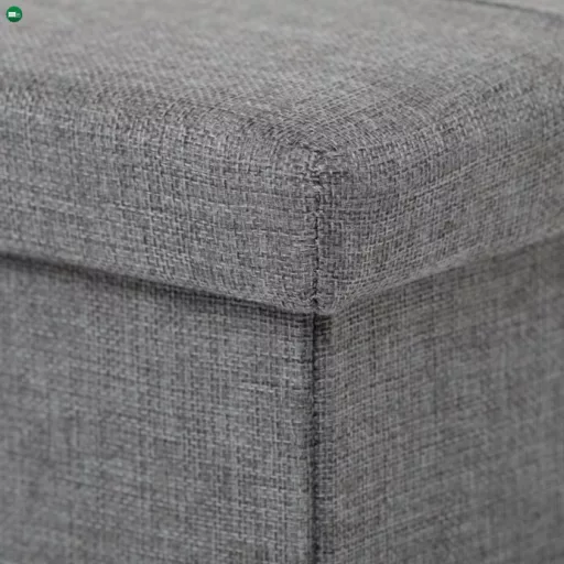 Tárolós Puff, Szürke Durva Szövet. TAB-462 GREY2