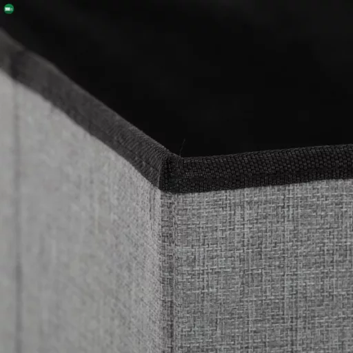 Tárolós Puff, Szürke Durva Szövet. TAB-462 GREY2