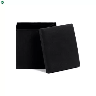 Fekete Kordbársony Tárolós Puff. TAB-471 BK6