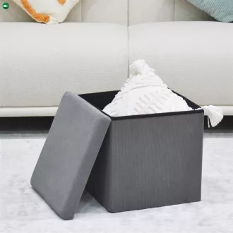 Szürke Kordbársony Tárolós Puff. TAB-471 GREY6