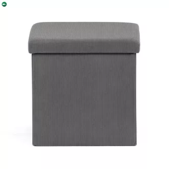 Szürke Kordbársony Tárolós Puff. TAB-471 GREY6