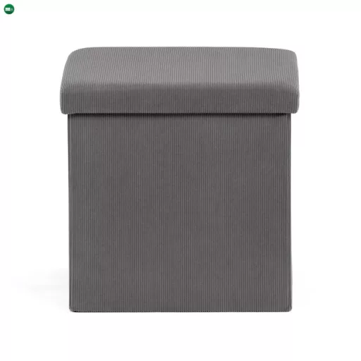 Szürke Kordbársony Tárolós Puff. TAB-471 GREY6